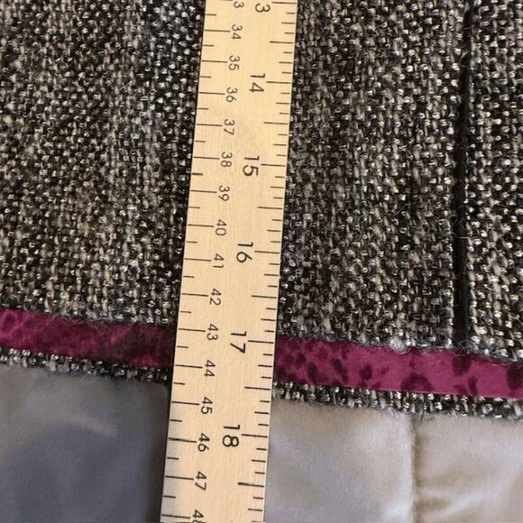White House Black Market Wool Blend Tweed Pencil Skirt Black White Size 00 - Picture 10 of 11